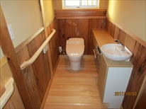 トイレの自家製手すり